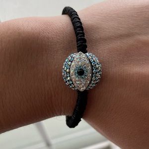 Oxette Evil Eye Bracelet (black cord)